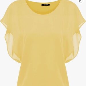 Zeagoo Women's Loose Casual Short Sleeve Chiffon Top T-Shirt Blouse